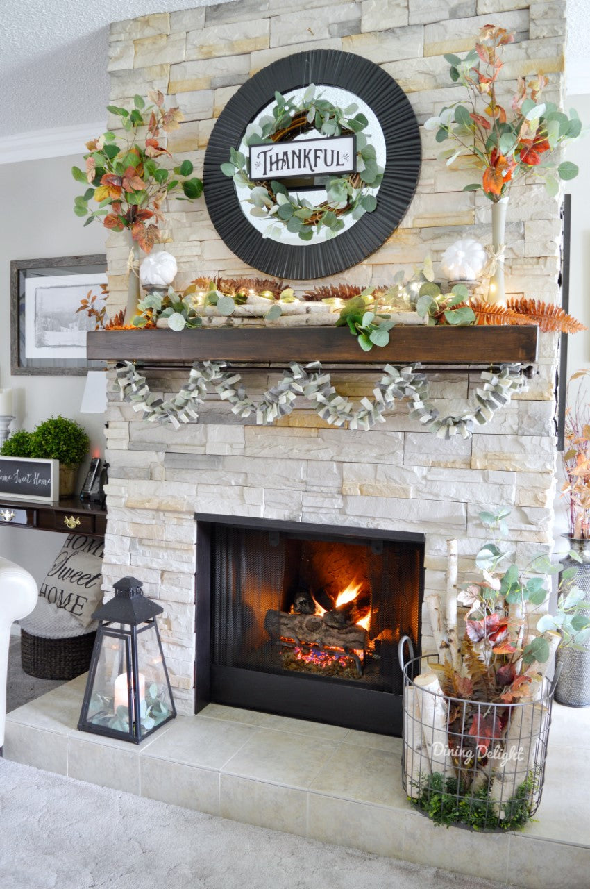 Cozy Corners: Transform Your Fireplace with Black and White Stacked Stone This Thanksgiving