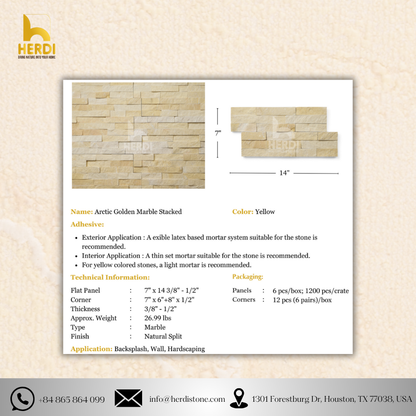 Arctic Golden Marble Stacked