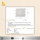 Cararra 2" Hexagon