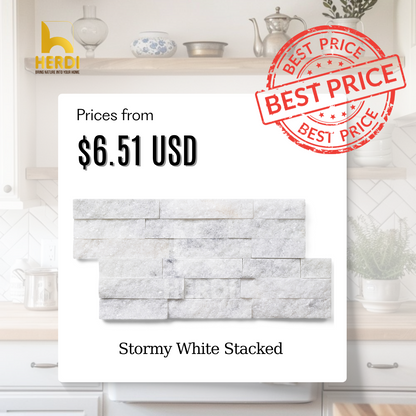 Stormy White Stacked