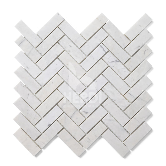 Cararra 1x3" Herringbone