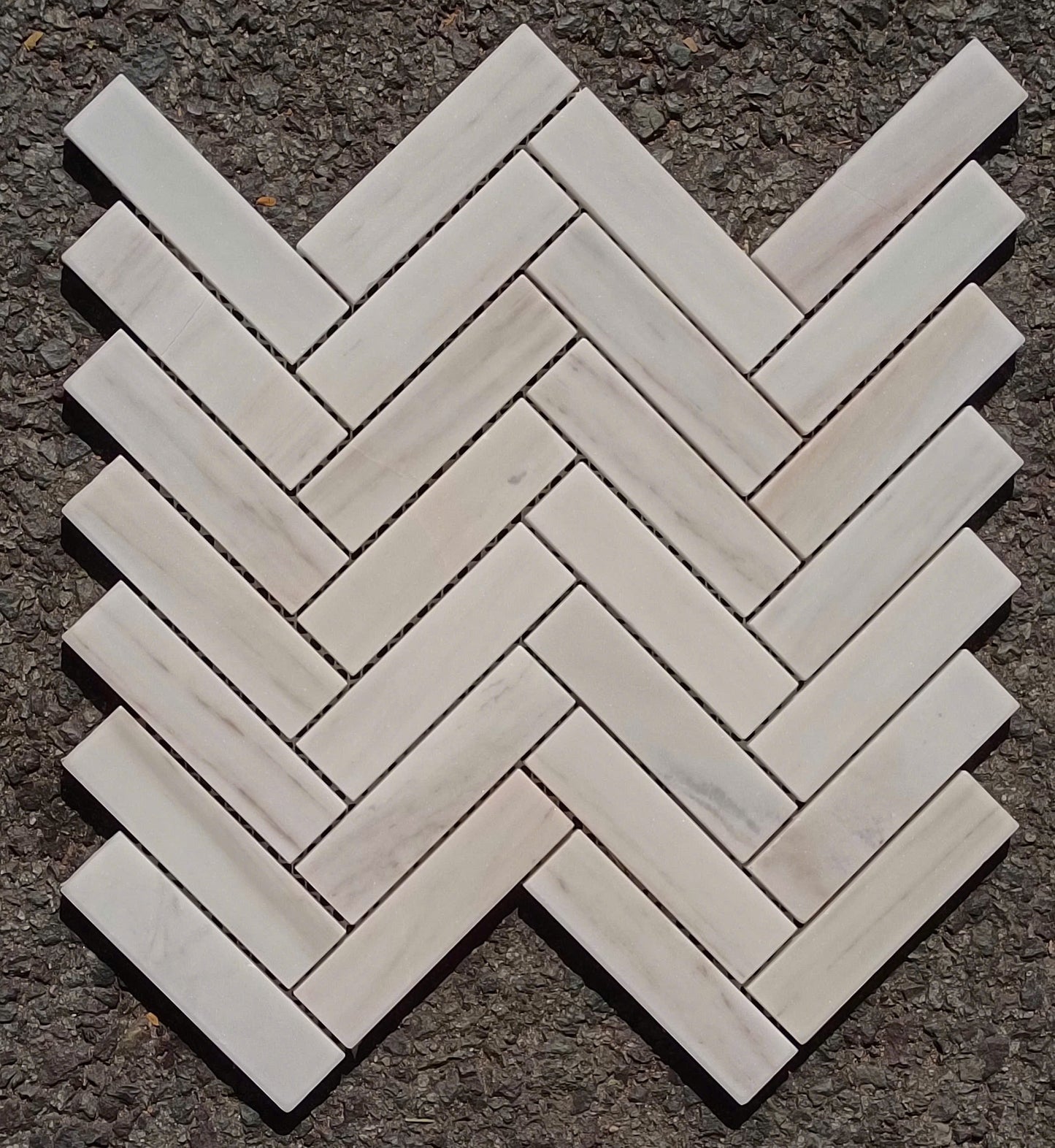 Vanilla Mocha 1x4" Herringbone